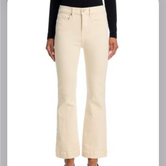 Veronica Beard Denim - Veronica Beard Carson High Rise Ankle Flare Jeans in Ecru 31